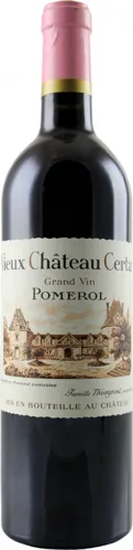 Bottle of Vieux Château Certan Pomerolwith label visible