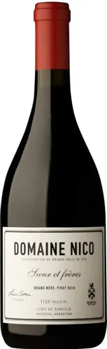 Bottle of Domaine Nico Grand Mère Pinot Noirwith label visible