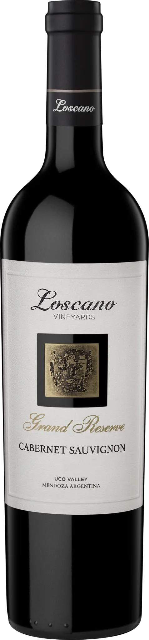 Bottle of Loscano Grand Reserve Cabernet Sauvignonwith label visible