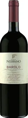 Bottle of Neirano Barolowith label visible