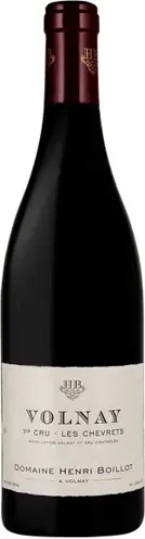 Bottle of Domaine Henri Boillot Volnay 1er Cru Les Chevretswith label visible