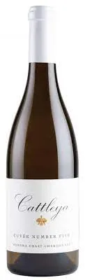 Bottle of Cattleya Cuvée Number Five Chardonnaywith label visible