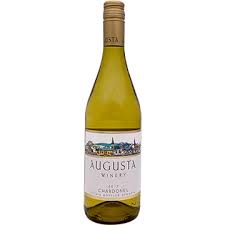 Bottle of Augusta Winery Chardonelwith label visible