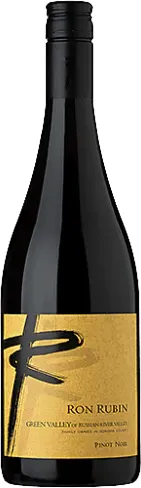 Bottle of Ron Rubin Green Valley of Russian River Valley Pinot Noirwith label visible