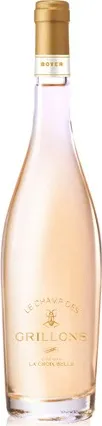 Bottle of Domaine la Croix Belle Le Champ des Grillons Roséwith label visible