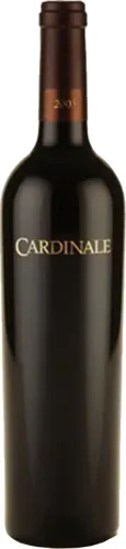 Bottle of Cardinale Estate Redwith label visible