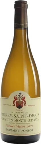 Bottle of Domaine Ponsot Morey-Saint-Denis Premier Cru Clos des Monts Luisants Vieilles Vigneswith label visible
