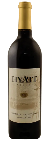 Bottle of Hyatt Cabernet Sauvignonwith label visible