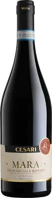 Bottle of Cesari Mara Valpolicella Superiore Ripassowith label visible