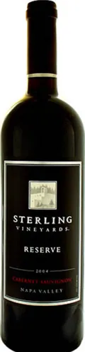 Bottle of Sterling Vineyards Reserve Calistoga Cabernet Sauvignonwith label visible