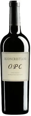 Bottle of Buoncristiani O.P.C Proprietary Redwith label visible