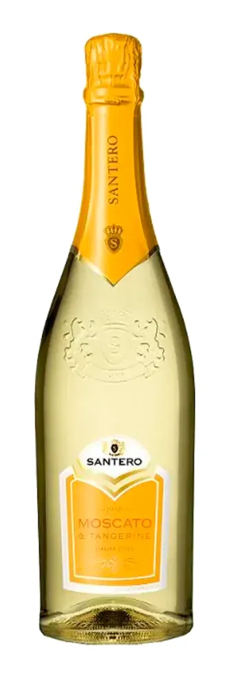 Bottle of Santero Moscato & Pineapplewith label visible
