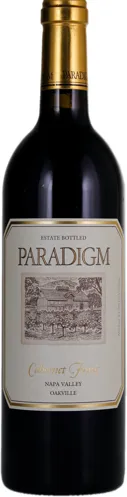 Bottle of Paradigm Cabernet Francwith label visible