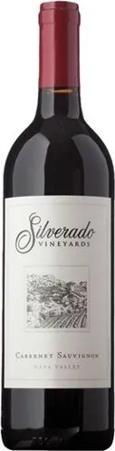 Bottle of Silverado Vineyards Estate Cabernet Sauvignonwith label visible