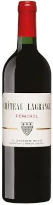 Bottle of Château Lagrange Pomerolwith label visible