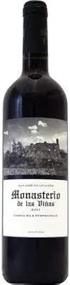 Bottle of Monasterio de Las Vinas Garnacha - Tempranillowith label visible