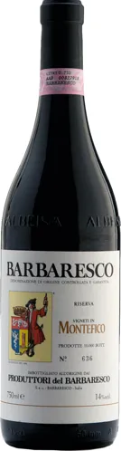 Bottle of Produttori del Barbaresco Barbaresco Riserva Montefico from search results