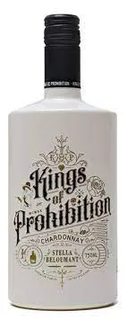 Bottle of Kings of Prohibition Chardonnaywith label visible