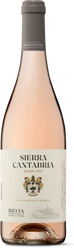 Bottle of Sierra Cantabria Rosadowith label visible