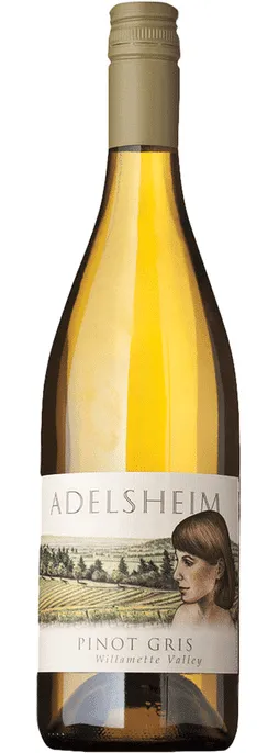 Bottle of Adelsheim Pinot Griswith label visible