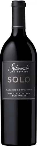 Bottle of Silverado Vineyards Stags Leap District Solo Cabernet Sauvignonwith label visible