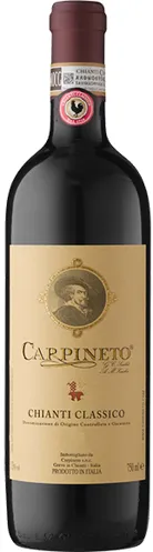 Bottle of Carpineto Chianti Classicowith label visible