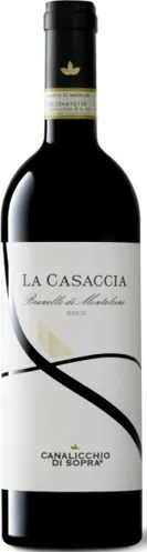 Bottle of Canalicchio di Sopra La Casaccia Brunello di Montalcinowith label visible