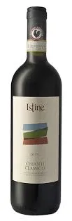 Bottle of Istine Chianti Classicowith label visible