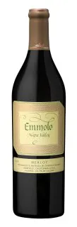 Bottle of Emmolo Merlotwith label visible