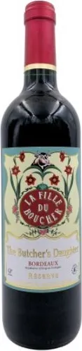 Bottle of The Butcher's Daughter La Fille du Boucher Réserve Bordeauxwith label visible