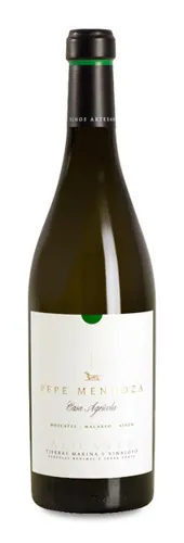 Bottle of Pepe Mendoza Casa Agrícola Blancowith label visible