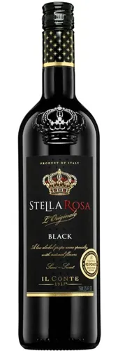 Bottle of Stella Rosa Blackwith label visible