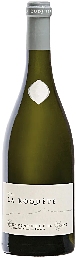 Bottle of Domaine La Roquète Châteauneuf-du-Pape Clos La Roquète Blancwith label visible