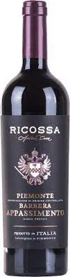 Bottle of Ricossa Barbera Appassimentowith label visible