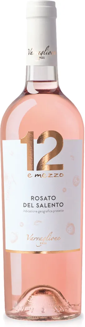 Bottle of Varvaglione 12 e Mezzo del Salento Rosatowith label visible