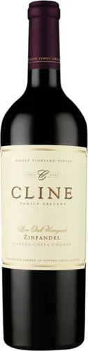 Bottle of Cline Live Oak Vineyard Zinfandelwith label visible