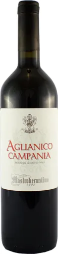 Bottle of Mastroberardino Aglianico Campaniawith label visible