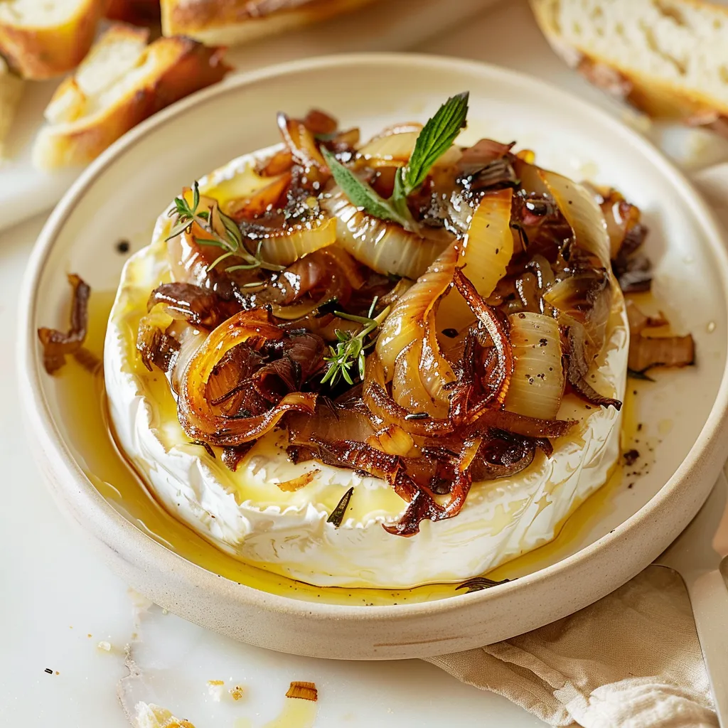 Baked Brie With Caramelized Onions