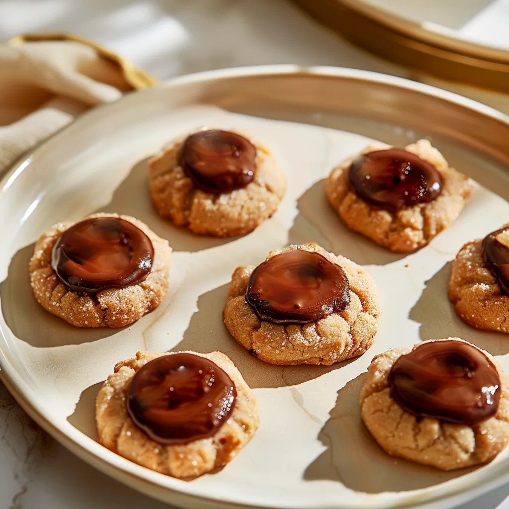 Chocolate & Hazelnut Thumbprint Cookies