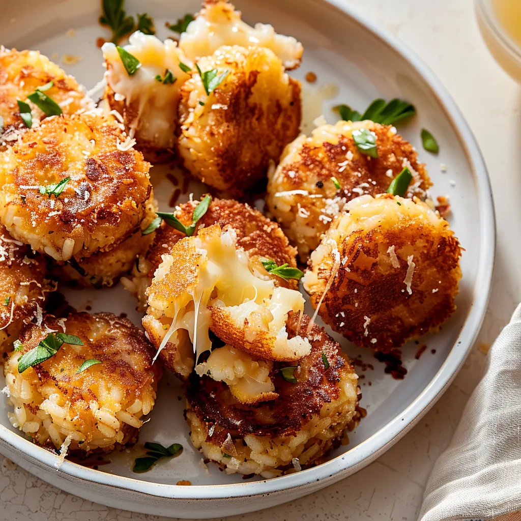 Fontina Risotto Cakes