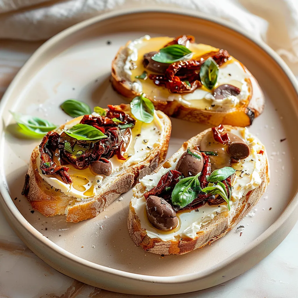 Goat Cheese And Sun-Dried Tomato Tartines