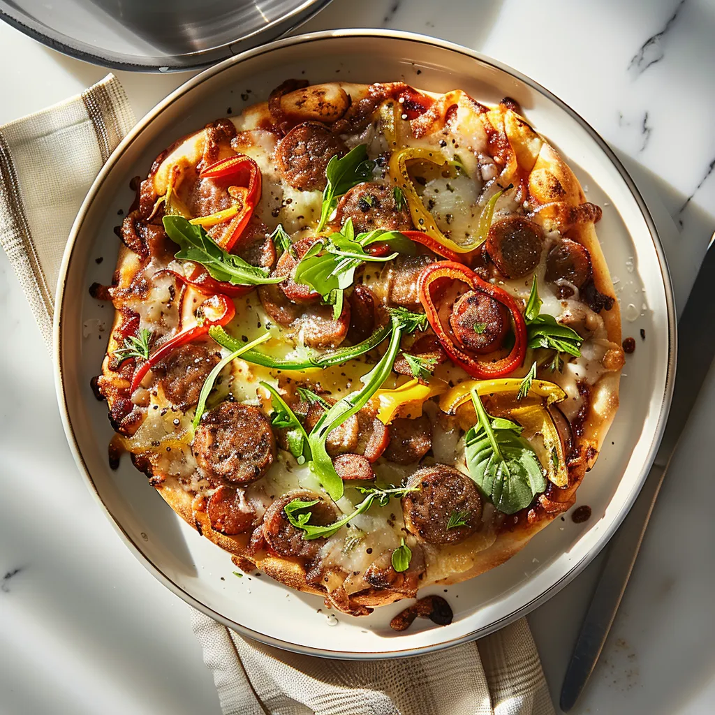 Sausage And Pepper Pizza