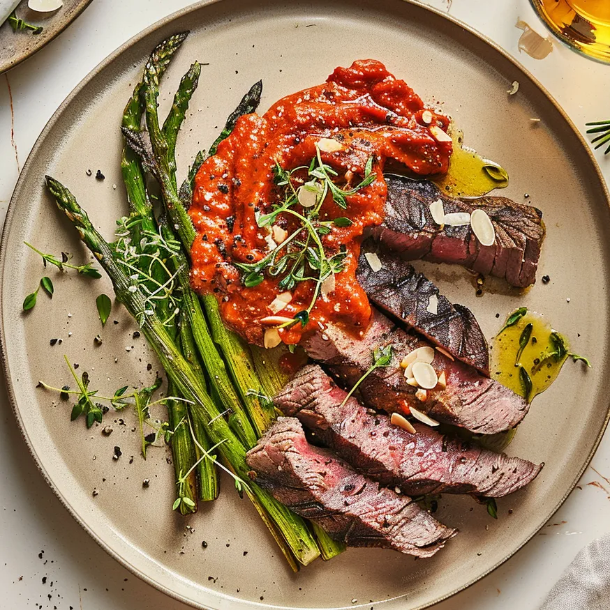 Skirt Steak With Romesco Sauce