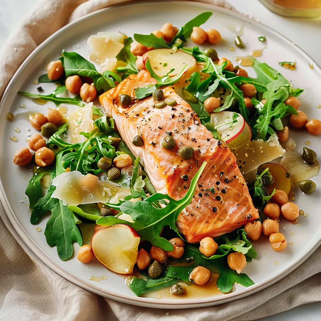 Slow-Cooked Salmon With Chickpeas And Greens