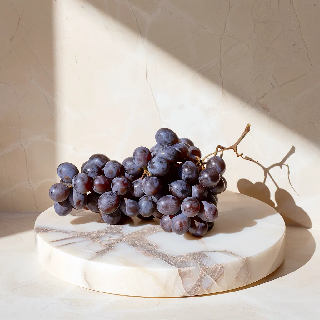 Fresh Montepulciano grapes on the vine