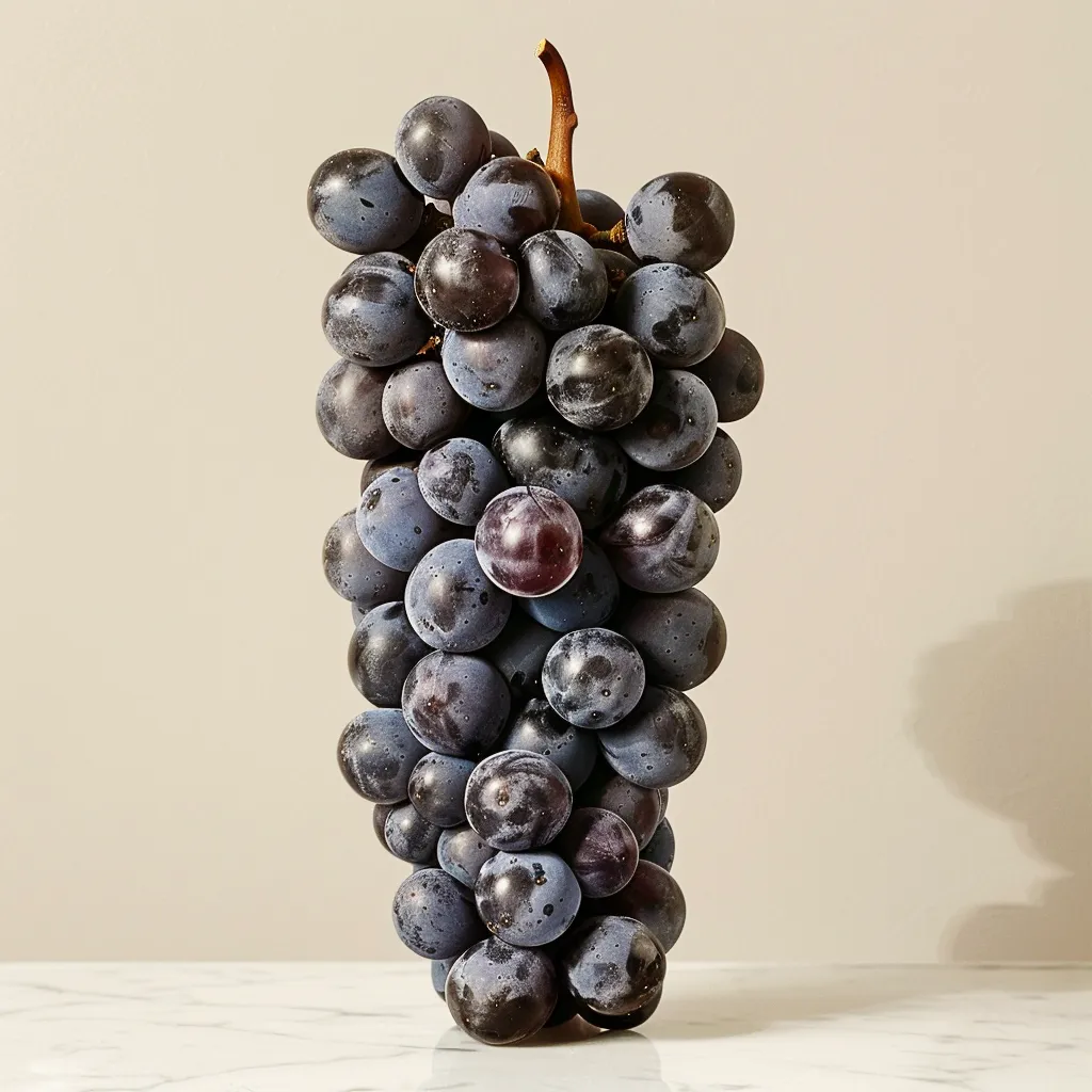 Fresh Nero d'Avola grapes on the vine