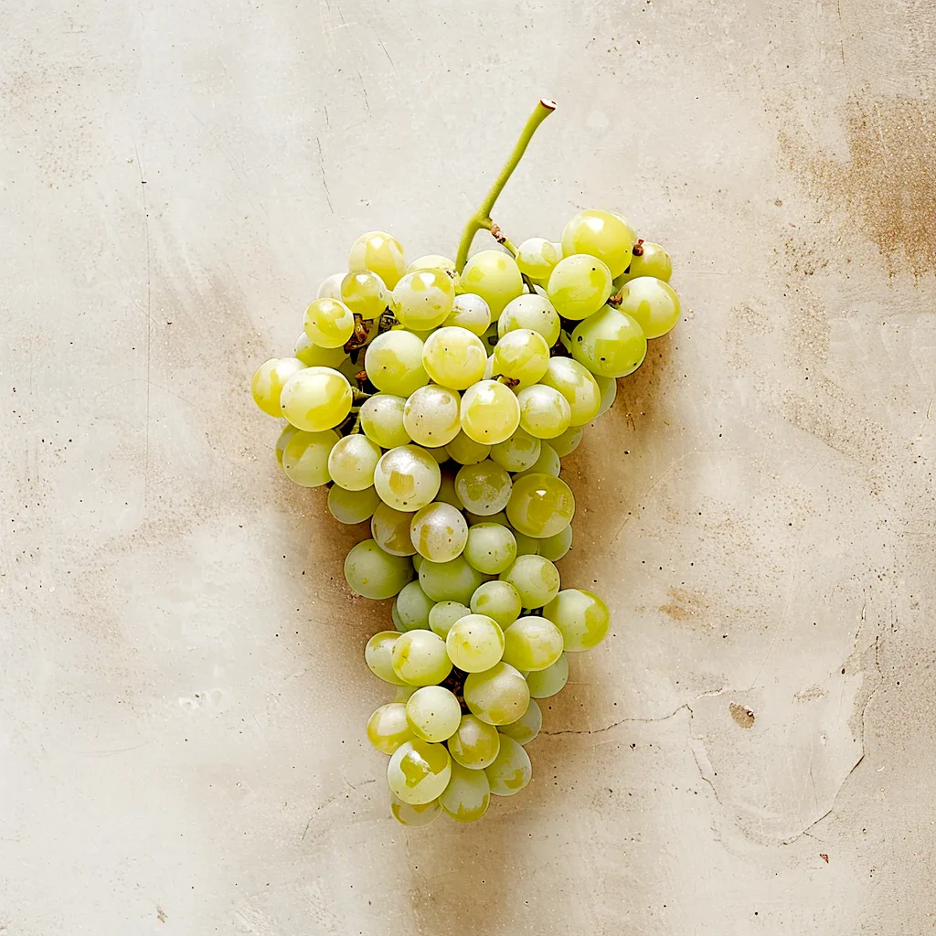Fresh Pinot Blanc grapes on the vine
