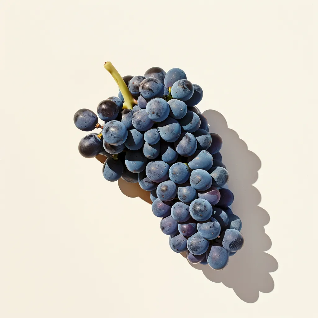 Fresh Sangiovese grapes on the vine