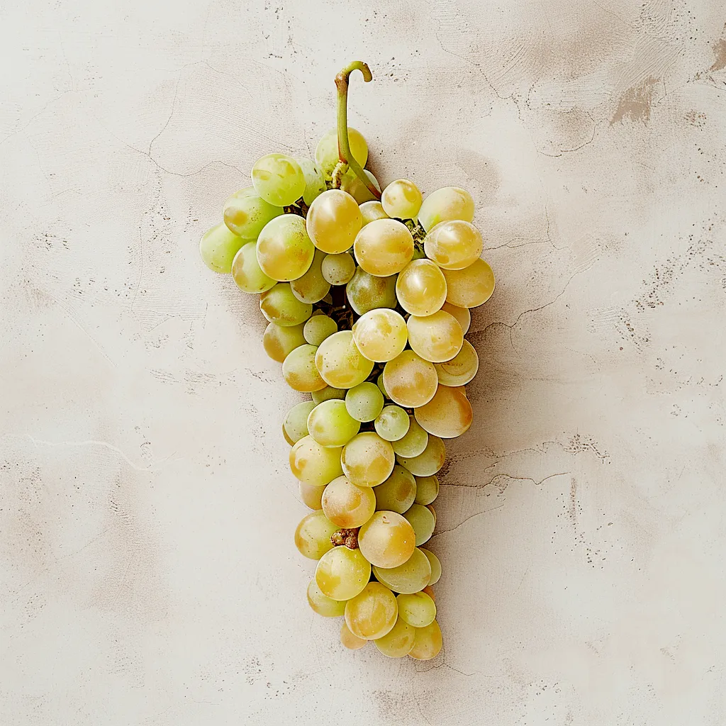 Fresh Sémillon grapes on the vine