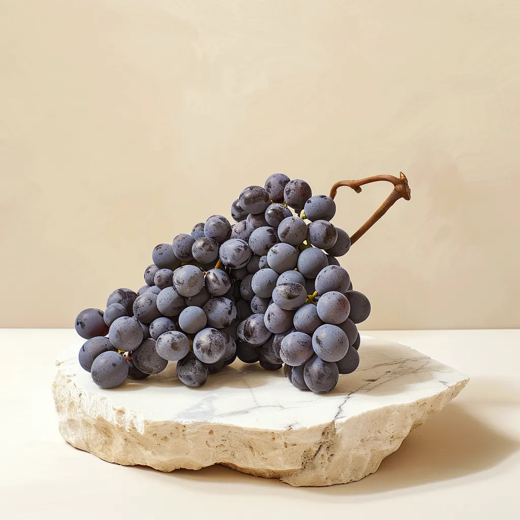 Fresh Shiraz/Syrah grapes on the vine